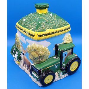John Deere Nothing Runs Like a Deere Cookie Jar Ceramic